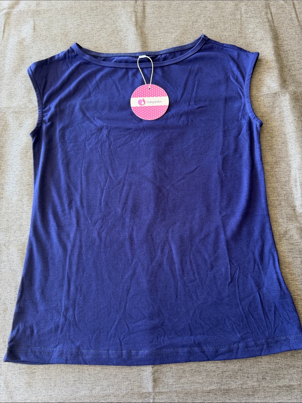 Women's Navy Blue Sleeveless Tee by